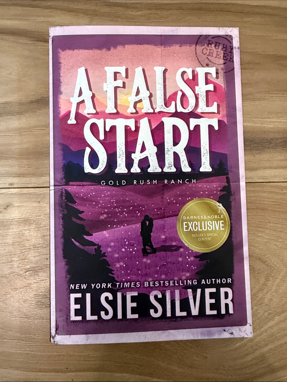 Barnes & Noble Exclusive A False Start — Purple and Gold Cover